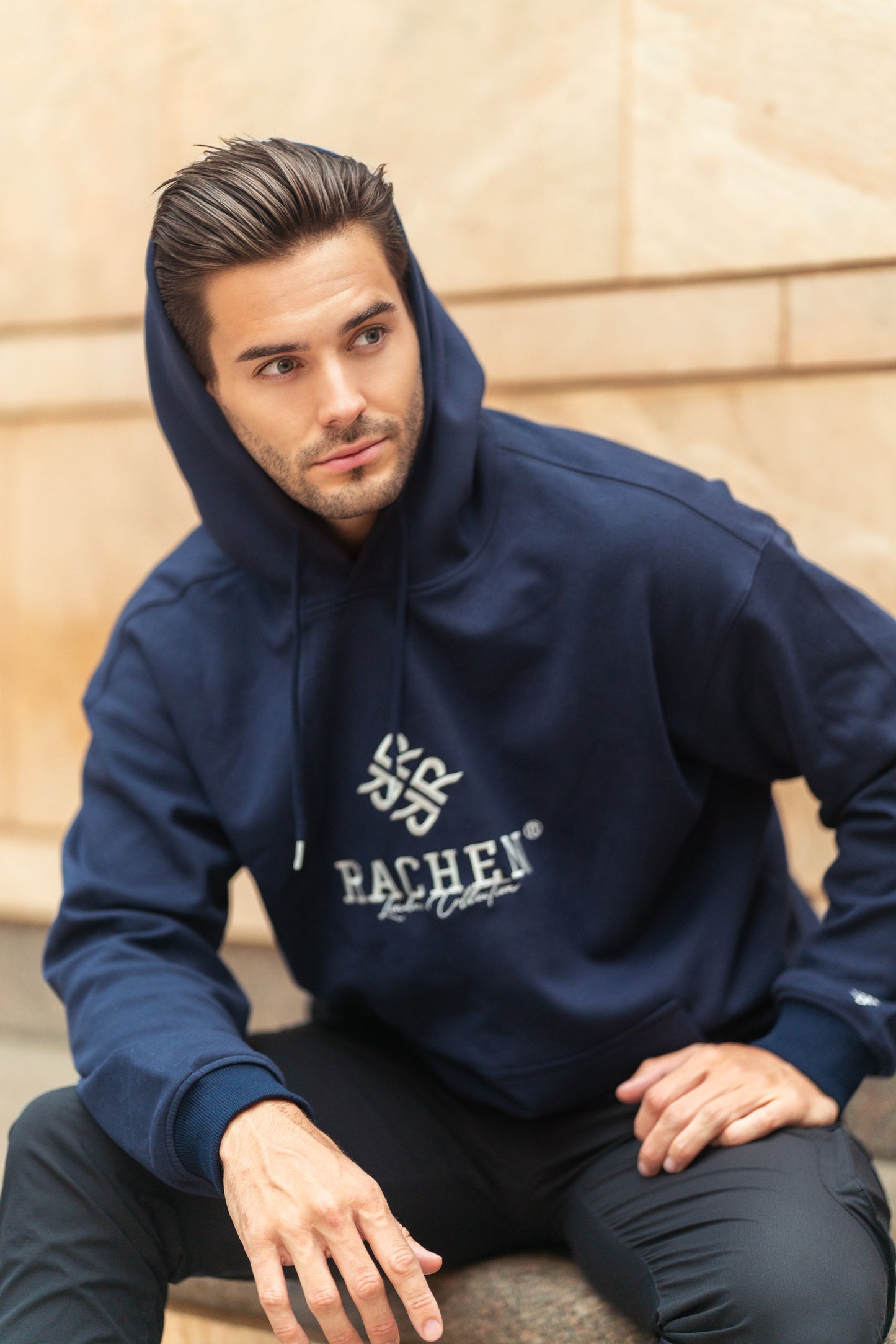 RACHEN NAVY BLUE HOODIE