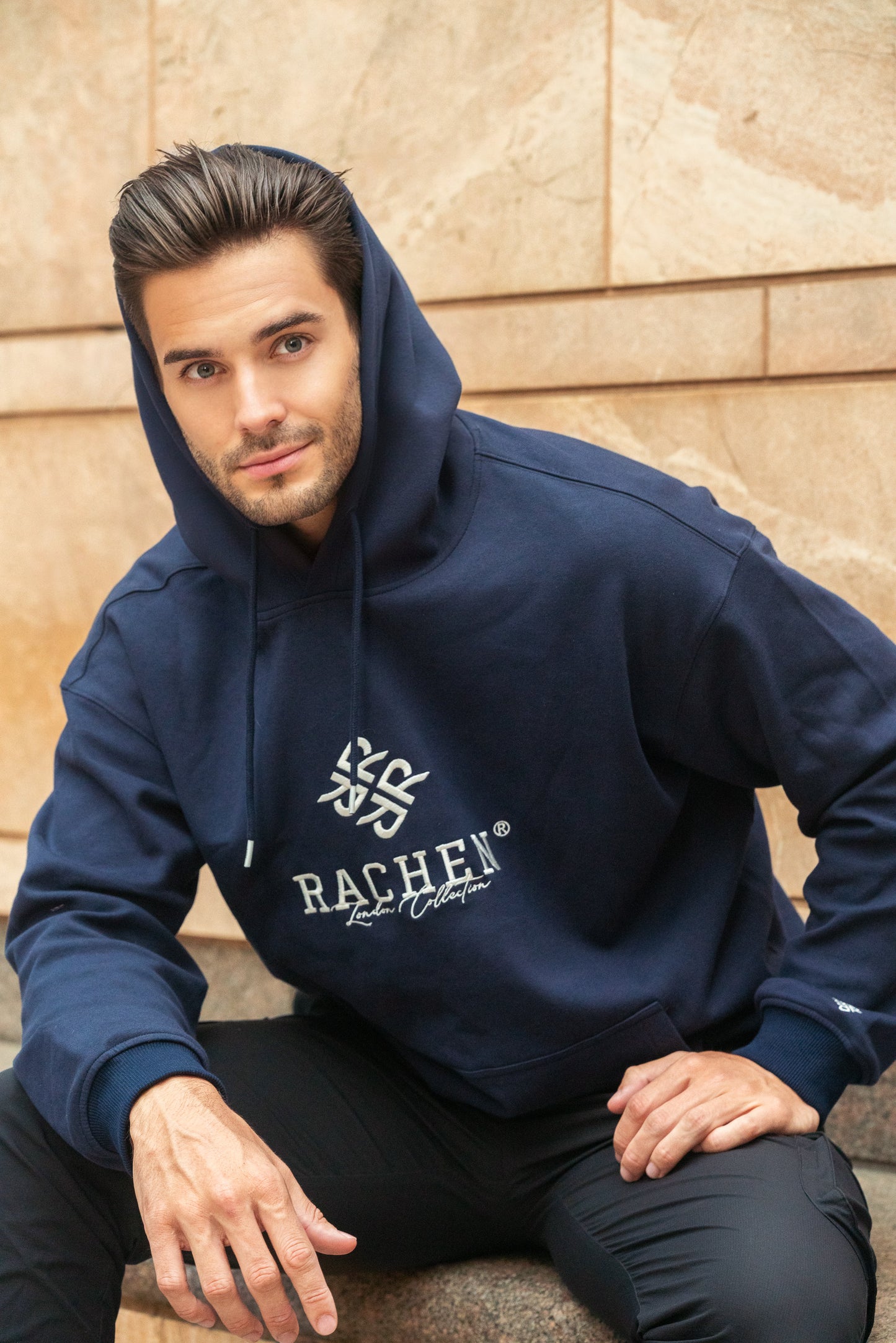 RACHEN NAVY BLUE HOODIE