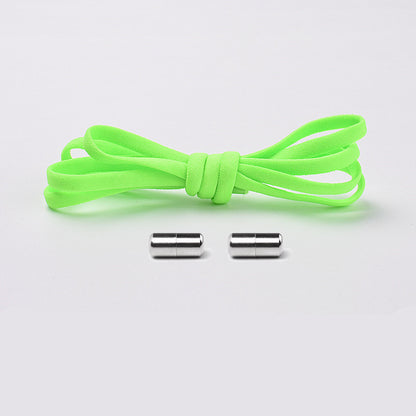 Elastic No Tie Shoelaces Semicircle Shoe Laces For Kids And Adult Sneakers Quick Lazy Metal Lock Laces Shoe Strings