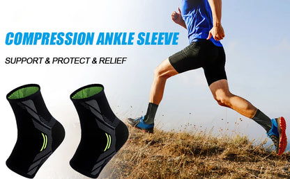 Ankle Brace Compression Support Sleeves Elastic Breathable for Men Women Injury Recovery Joint Pain Foot Sports Basketball Socks