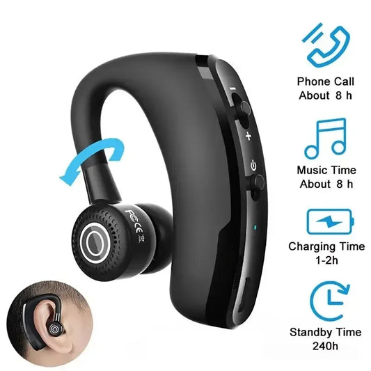 V9 Waterproof Single Earphones Long Standby Business Headphones Waterproof