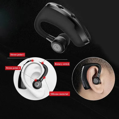 V9 Waterproof Single Earphones Long Standby Business Headphones Waterproof