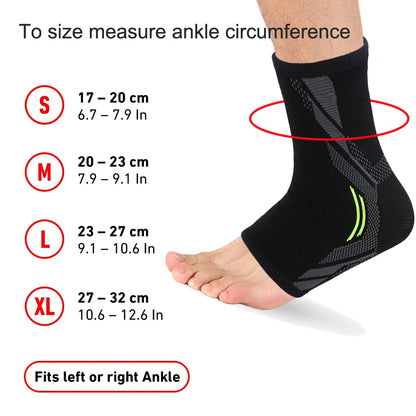 Ankle Brace Compression Support Sleeves Elastic Breathable for Men Women Injury Recovery Joint Pain Foot Sports Basketball Socks