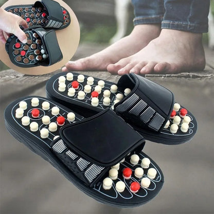 Acupoint Massage Slippers For Men Women Sandals Feet Chinese Acupressure Therapy Medical Rotating Foot Massager Shoes Unisex