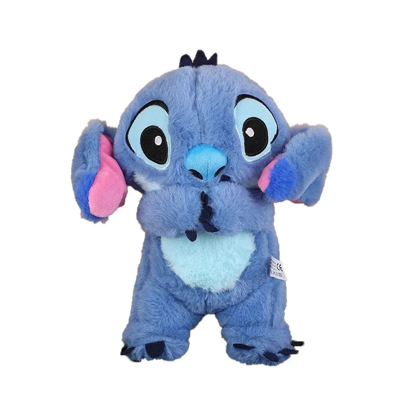 Stitch Plush Doll Breathing Light Child Soothes Toys Pink Angel Anime Cute Baby Music Light Sleep ToyKid Christmas Birthday Gift