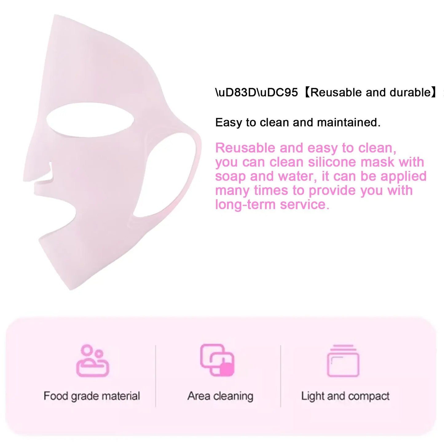 Silicone Face Mask Moisturizing Lifting Firming Anti Reusable Face Firming Skin Wrinkle Mask Care Gel Mask Sheet V Shape A9C3